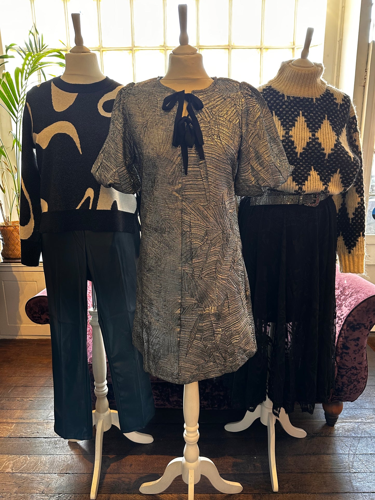 SALE BYoung Metallic Dress