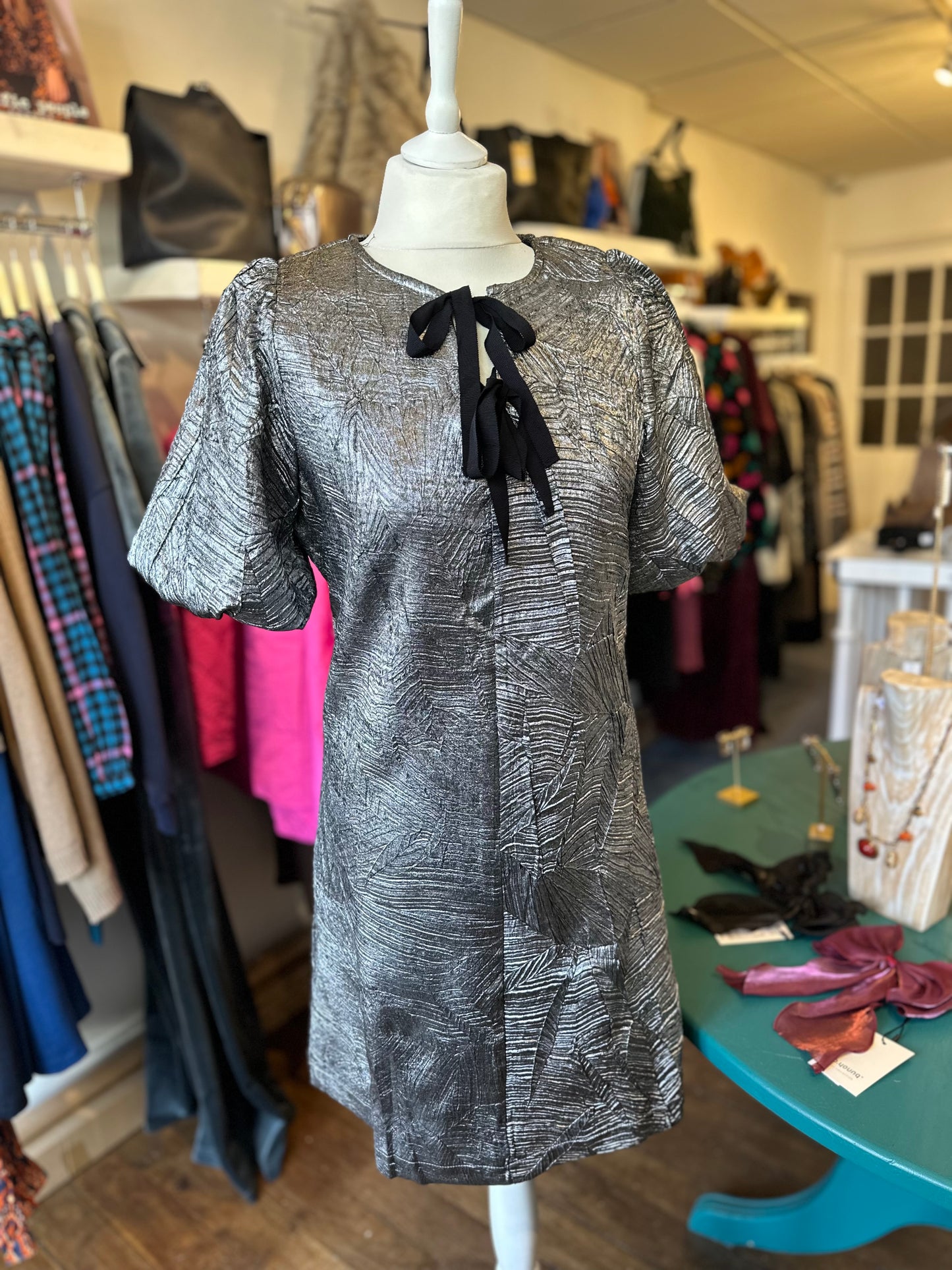 SALE BYoung Metallic Dress